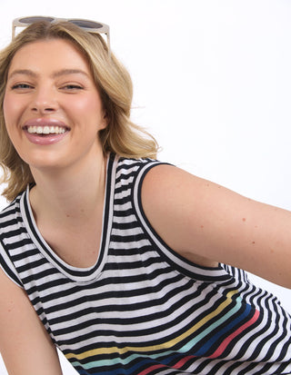 Lyric Tank Dress - Navy/White Stripe - 8149018.NAVY - All About A Girl