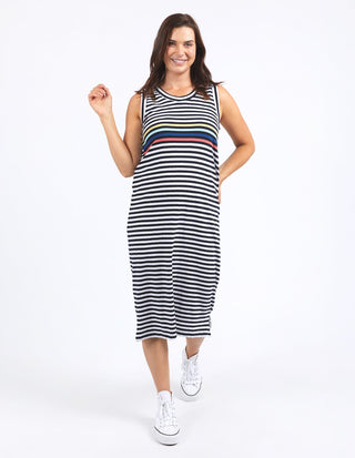 Lyric Tank Dress - Navy/White Stripe - 8149018.NAVY - All About A Girl