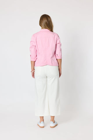 Maggie Denim Jacket - Flamingo - 44017 - All About A Girl