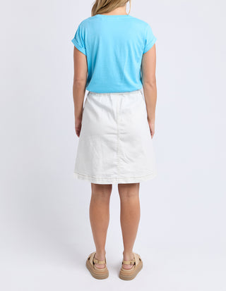Foxwood Manly Tee Shirt Aqua, Back view | AAAG