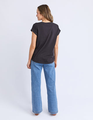 Foxwood Manly Tee Shirt Black, Back view | AAAG