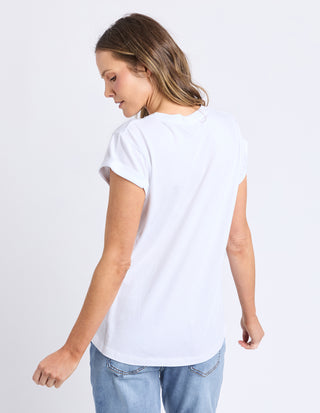 Foxwood Manly Tee Shirt White, Back view | AAAG