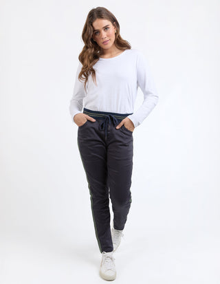 Margo Joggers With Khaki Side Tape - Navy - 81D1471.NAVY - All About A Girl