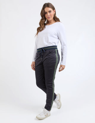 Margo Joggers With Khaki Side Tape - Navy - 81D1471.NAVY - All About A Girl