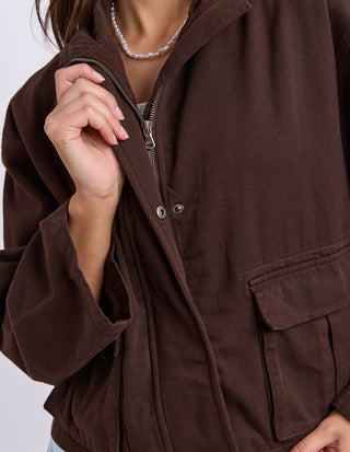 Elm May Jacket Chocolate, Back view | AAAG