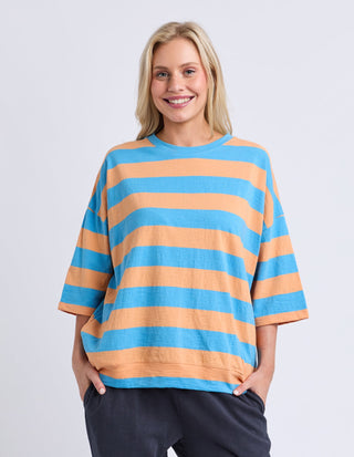 Mazie Block Stripe Sweatshirt - Blue - 81X4398.BLU - All About A Girl