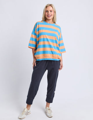 Mazie Block Stripe Sweatshirt - Blue - 81X4398.BLU - All About A Girl