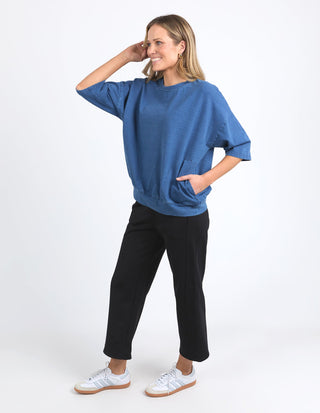 Mazie Sweatshirt - Denim Look -  - All About A Girl