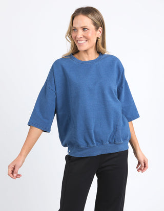 Mazie Sweatshirt - Denim Look -  - All About A Girl