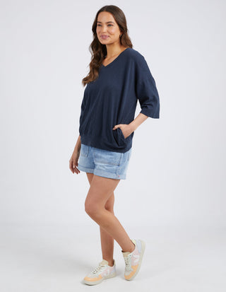 Mazie Vee Neck - Navy - 81X4358.NAVY - All About A Girl