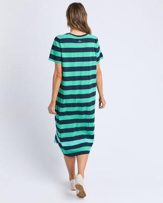 Mercury Stripe Dress - Blue/Green Stripe