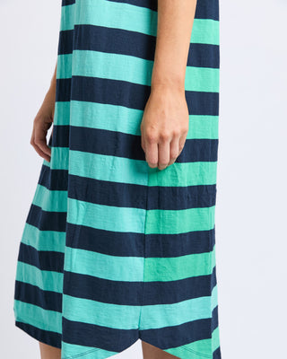 Mercury Stripe Dress - Blue/Green Stripe