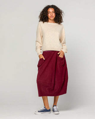 Cord Guru Skirt - Merlot