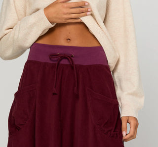 Cord Guru Skirt - Merlot