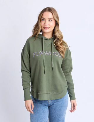 Metallic Simplified Hoodie - Khaki-Lilac - 55X0273.KHAK - All About A Girl