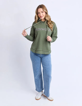 Metallic Simplified Hoodie - Khaki-Lilac - 55X0273.KHAK - All About A Girl