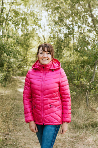 Moke Cushla 90/10 Packable Down Jacket - Hot Pink - allaboutagirl