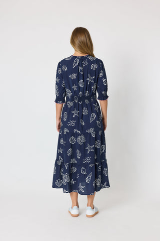 Monecito Print Dress - Navy - 50296 - All About A Girl