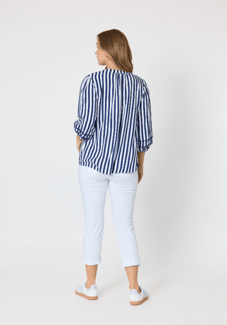Montecito Stripe Top - Navy/White Stripe - 49542 - All About A Girl