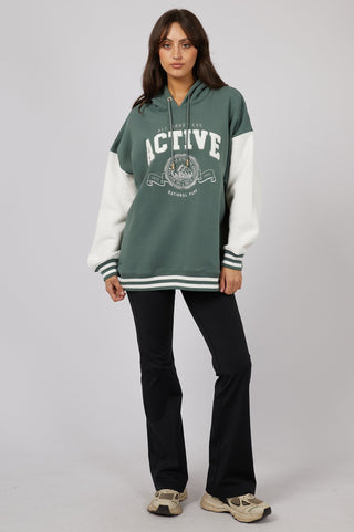 National Contrast Hoody - Green - 6437131.GRN - allaboutagirl