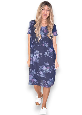 Jungle Dress - Navy High Tea