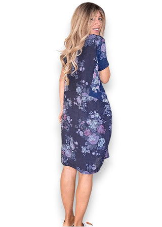 Jungle Dress - Navy High Tea