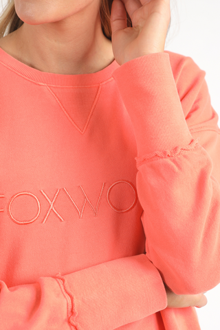 Simplified Sweatshirt - Neon Peach