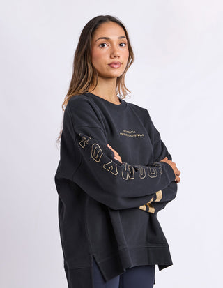 Origin Metallic Crew - Black With Gold - 55X0364.GBLK - All About A Girl
