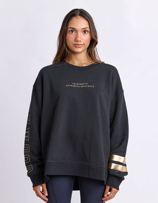 Origin Metallic Crew - Black With Gold - 55X0364.GBLK - All About A Girl