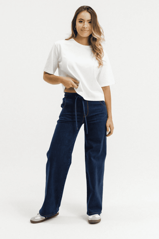 Palazzo Jeans - Indigo wash - All About A Girl