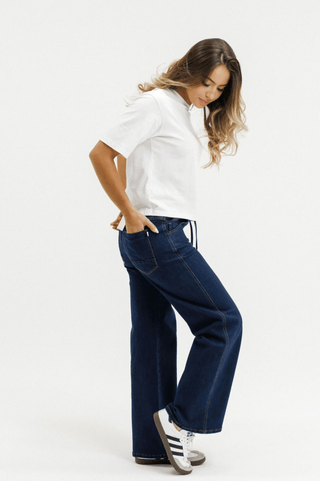 Palazzo Jeans - Indigo wash - HLD713 IND - All About A Girl