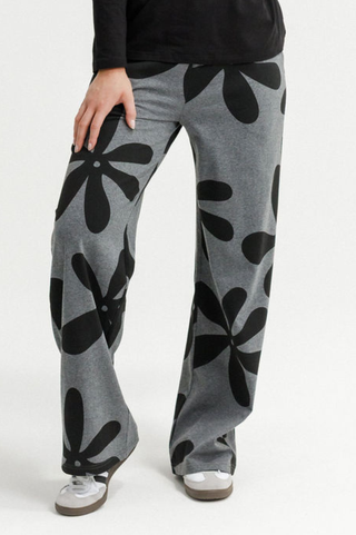 Palazzo Pants - Graphite Daisies