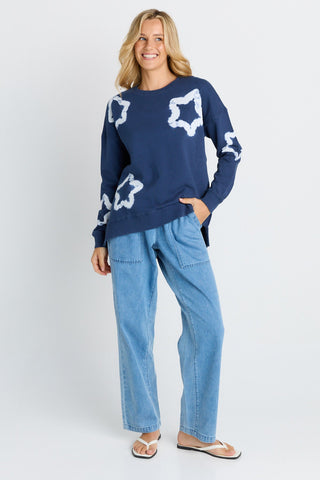 Palma Sweatshirt - Navy stars - BB7090-NST - All About A Girl