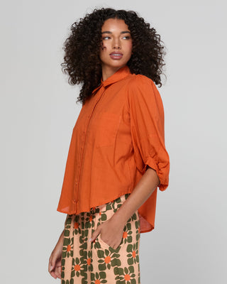 Pari Shirt - Rust - SS26SH03-01 - All About A Girl