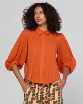 Pari Shirt - Rust - SS26SH03-01 - All About A Girl