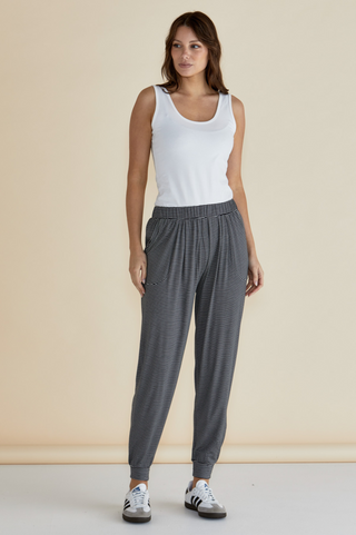 Paris Pants - Charcoal Stripe