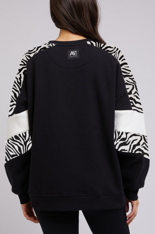 Parker Panelled Sweatshirt - Black - 6437121.BLK - allaboutagirl