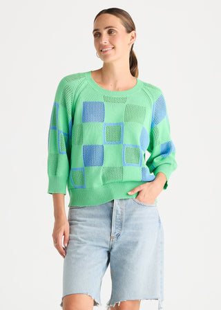Patch Pointelle Top - Jelly Mint - ZP8817 jelly Mint - All About A Girl
