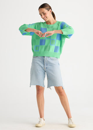 Patch Pointelle Top - Jelly Mint - ZP8817 jelly Mint - All About A Girl