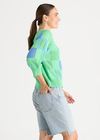 Patch Pointelle Top - Jelly Mint - ZP8817 jelly Mint - All About A Girl