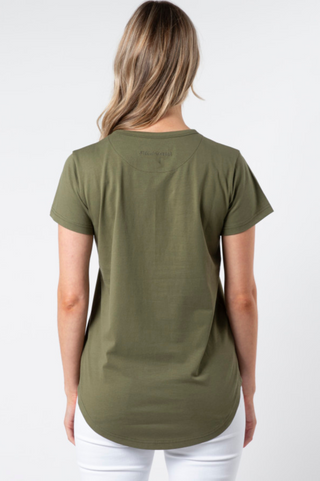 Petal Garden Tee Shirt - Khaki