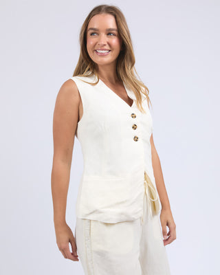 Peyton Vest - Vintage White