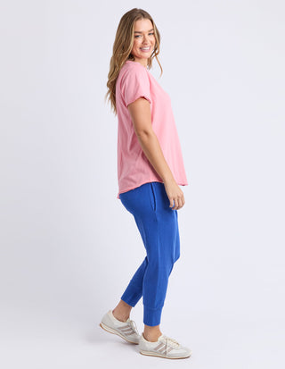 Pima Vee Tee Shirt - Charm Pink - 81X4476.CHA - All About A Girl