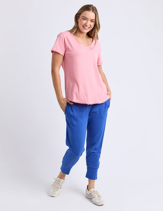 Pima Vee Tee Shirt - Charm Pink - 81X4476.CHA - All About A Girl