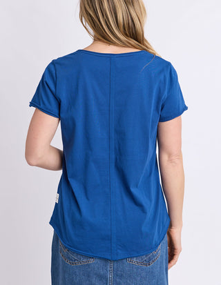 Pima Vee Tee Shirt - China Blue - 81X4476.CBL - All About A Girl