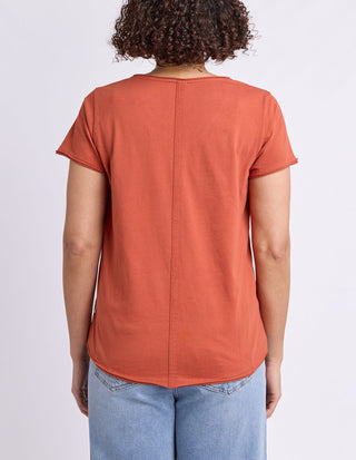 Pima Vee Tee Shirt - Earth Brown - 81X4476.EARTH - All About A Girl