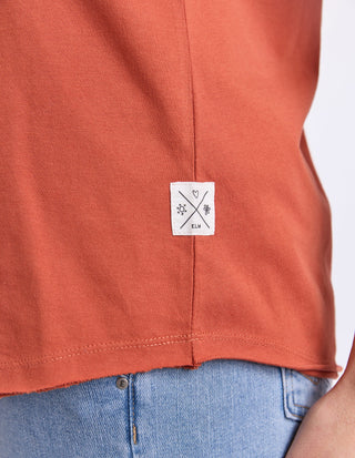 Pima Vee Tee Shirt - Earth Brown - 81X4476.EARTH - All About A Girl