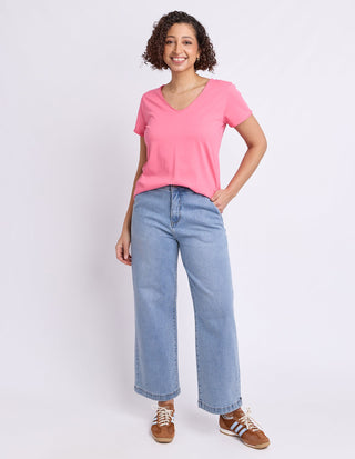 Pima Vee Tee Shirt - Lemonade Pink - 81X4476.PLE - All About A Girl