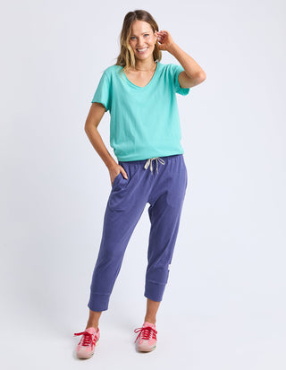 Pima Vee Tee Shirt - Pool Blue - 81X4476.PBU - All About A Girl
