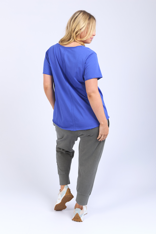 Pima Vee Tee Shirt - Royal Blue